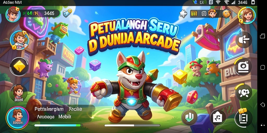 Tampilan seru gameplay 3446 dengan berbagai tantangan menarik.