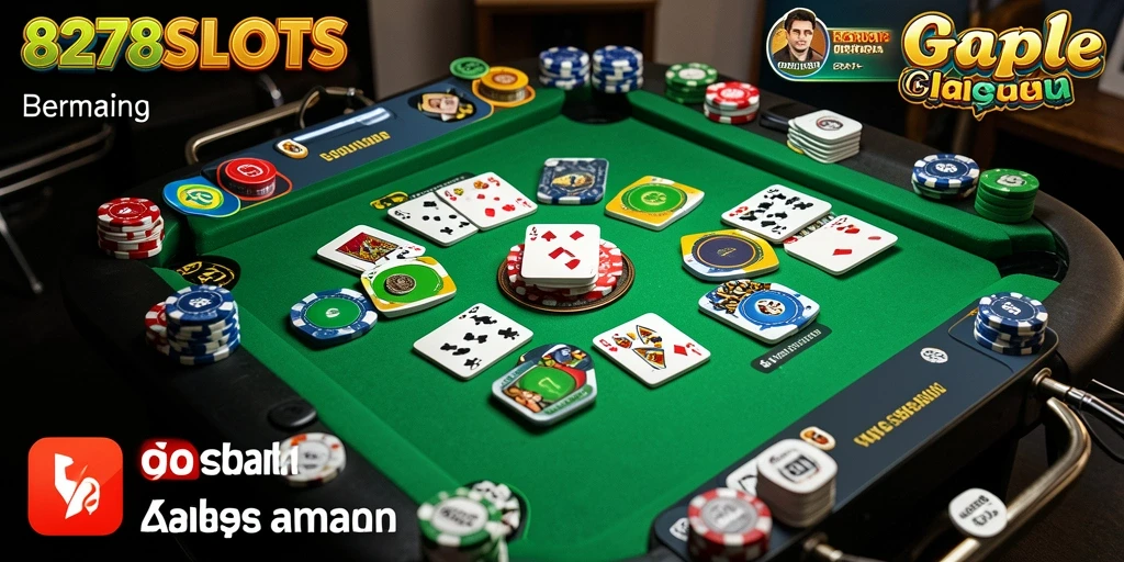 Tampilan menakjubkan gameplay Gaple di 8278SLOTS.
