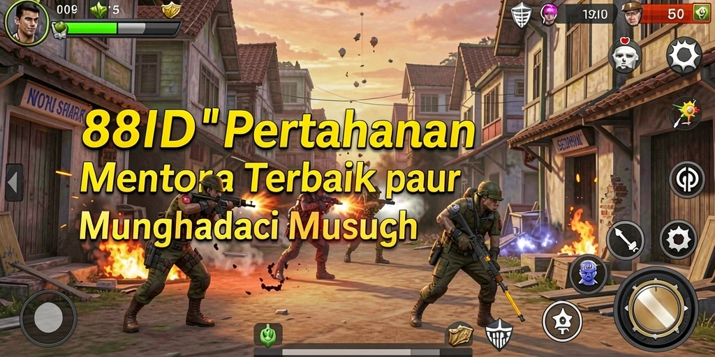 Tangkapan layar dari gameplay menara pertahanan yang menegangkan di 88ID.