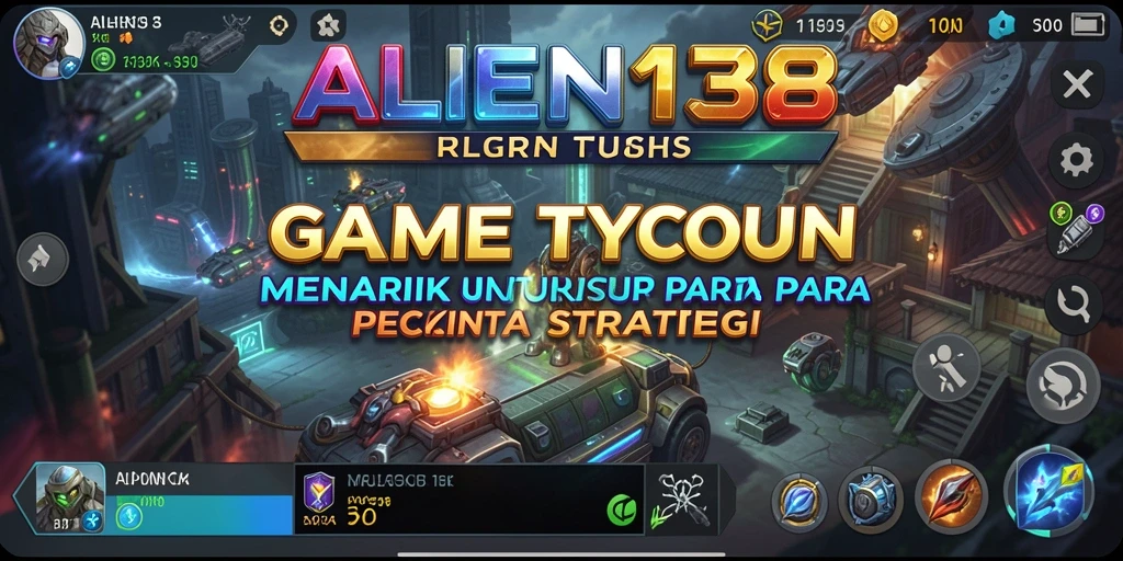 Tampilan gameplay ALIEN138 yang menampilkan pengelolaan bisnis Tycoon intergalaksi.