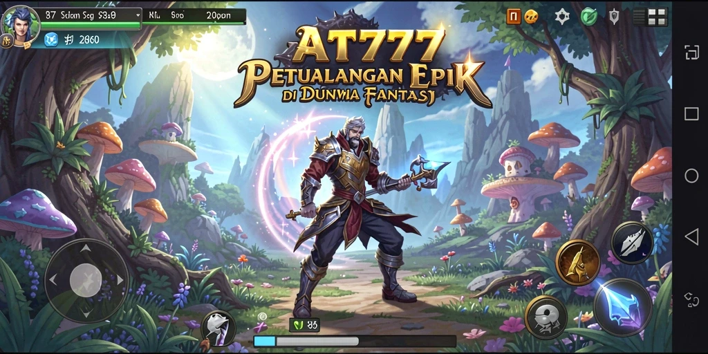 Tampilan utama gameplay AT777 dengan aksi petualangan RPG.