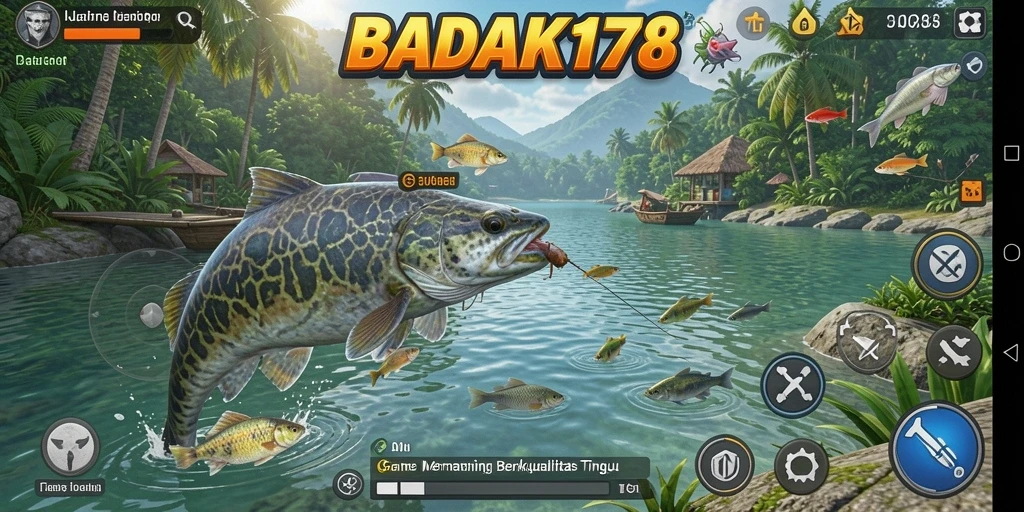 Screenshot gameplay memancing yang menakjubkan di BADAK178.