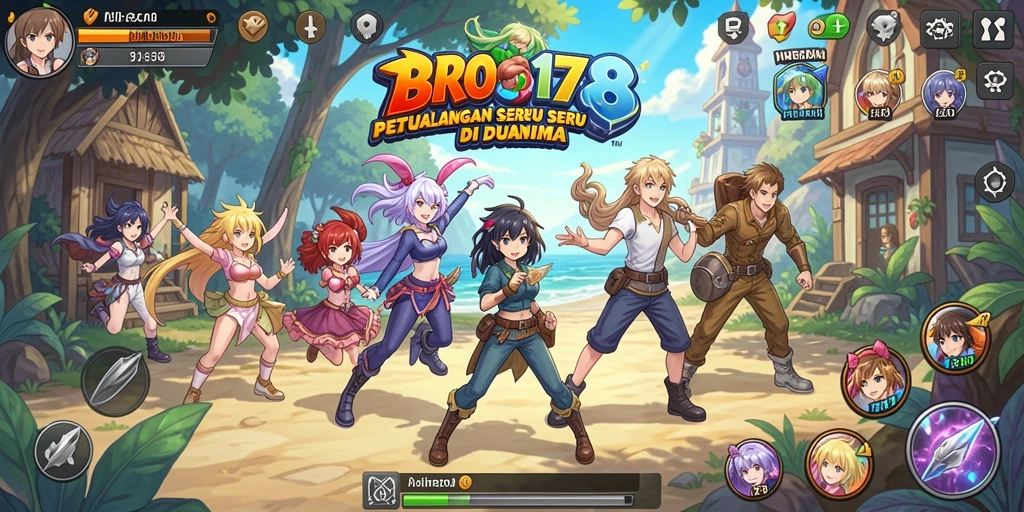 Tampilan menarik dari gameplay seru BRO178 yang penuh karakter anime.