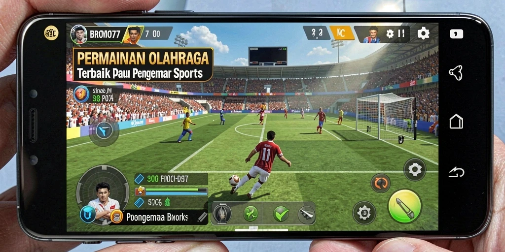 Tampilan gameplay BROMO77 yang menampilkan aksi seru dalam olahraga.
