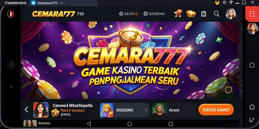 Screenshot CEMARA777 menunjukkan gameplay Kasino yang mendebarkan.