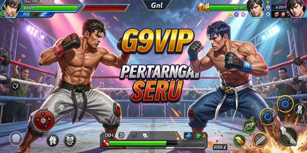 Tangkapan layar G9VIP menunjukkan aksi pertarungan yang seru dan intens.