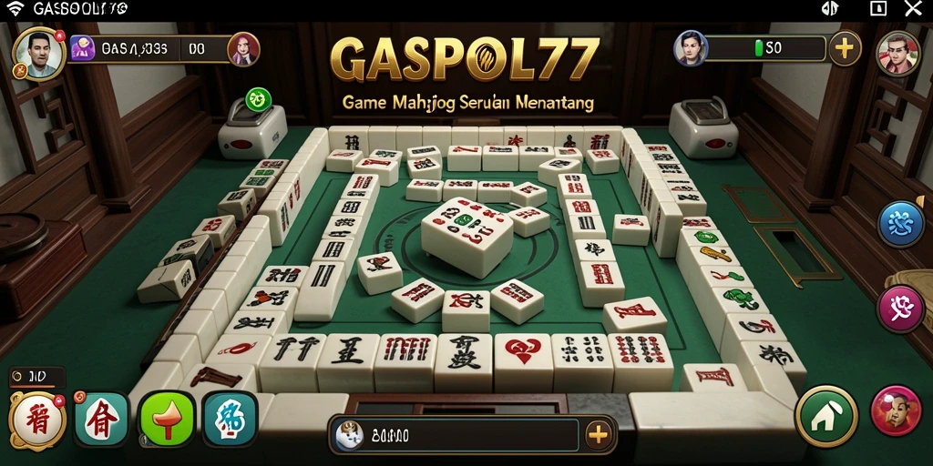 Screenshot GASPOL77 menampilkan gameplay Mahjong yang seru dan menantang.