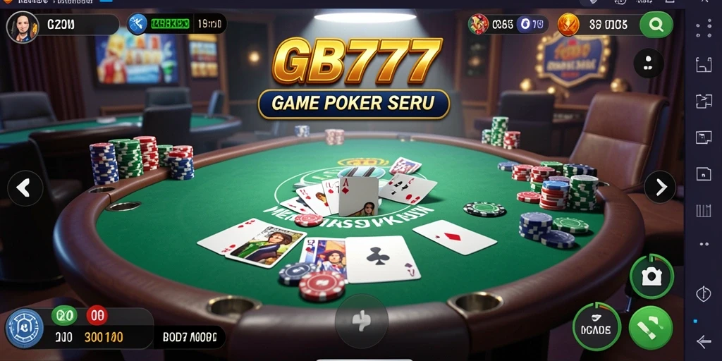 Tampilan grafik menarik dari gameplay Poker di GB777.