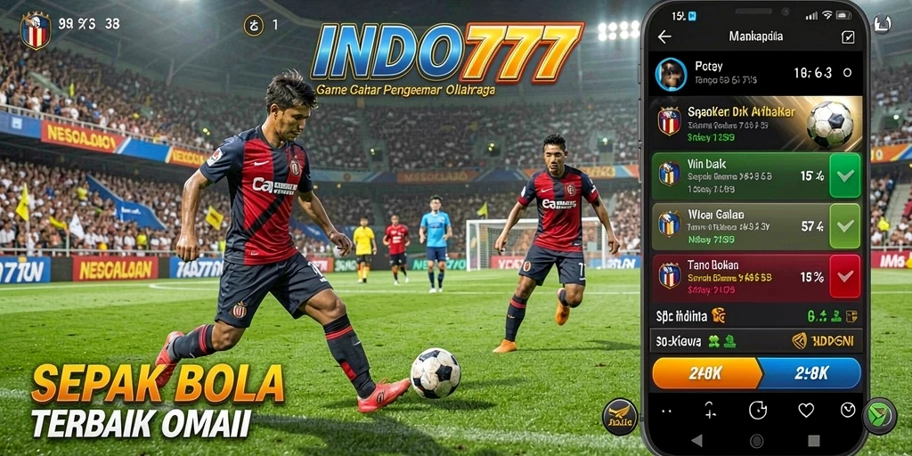 Tampilan gameplay seru di lapangan sepak bola