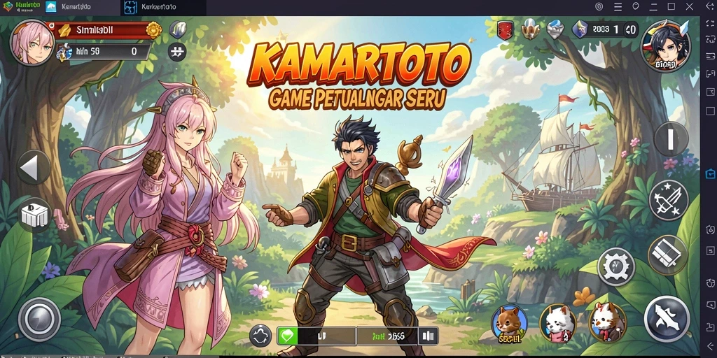 Screenshot gameplay KAMARTOTO yang seru dan penuh warna.