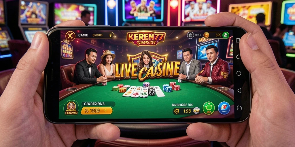 Tampilan gameplay Live Casino KEREN77 yang seru dan interaktif.