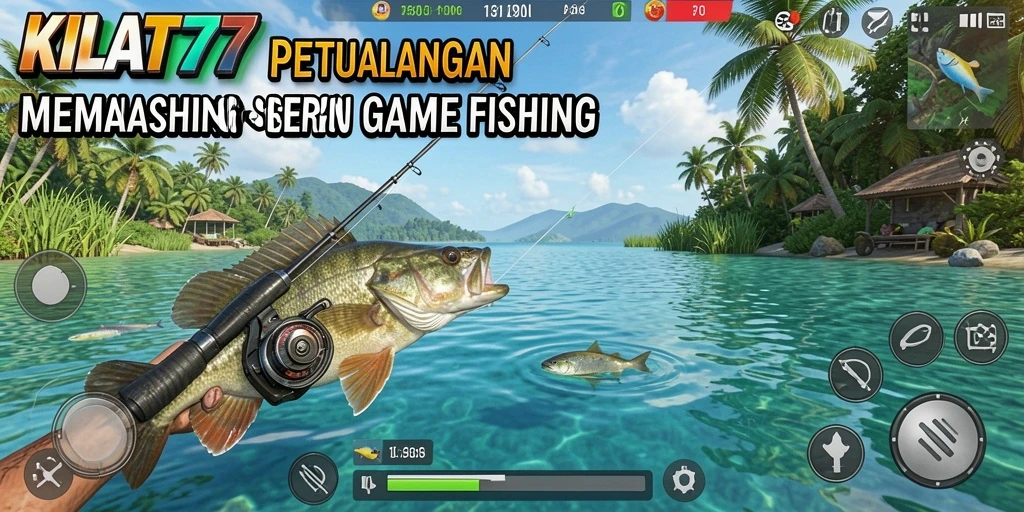 Screenshot gameplay KILAT77 menampilkan aksi memancing yang seru.