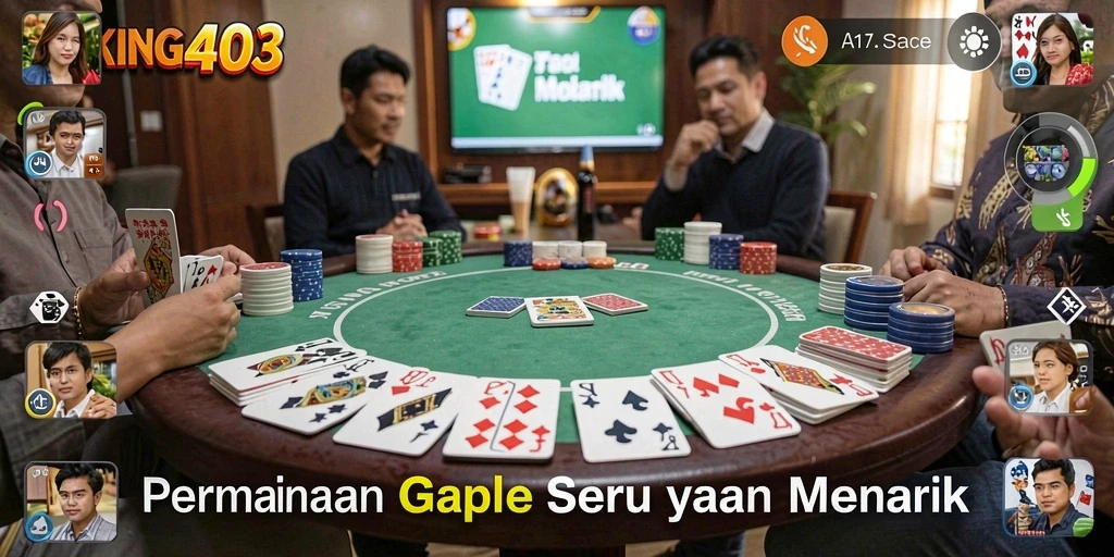 Tampilan gameplay Gaple yang seru dan interaktif.