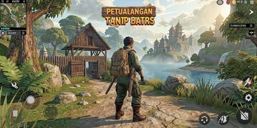 Gameplay KNO89 menampilkan eksplorasi dunia terbuka yang luas dan penuh tantangan.