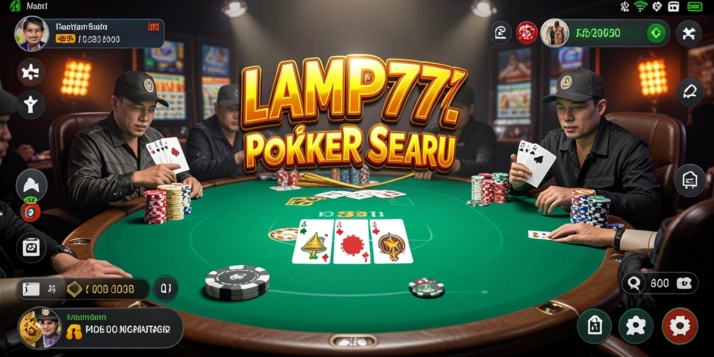 Tampilan screenshot gameplay Poker di LAMPU777 yang menarik dan interaktif.