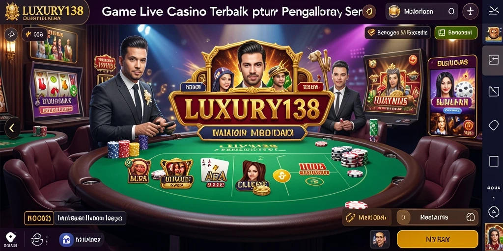 Screenshot gameplay LUXURY138 yang menarik dengan dealer langsung.