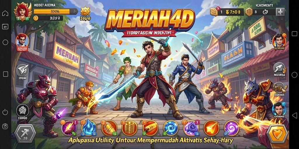 Tampilan antarmuka pengguna MERIAH4D yang menarik dan fungsional.