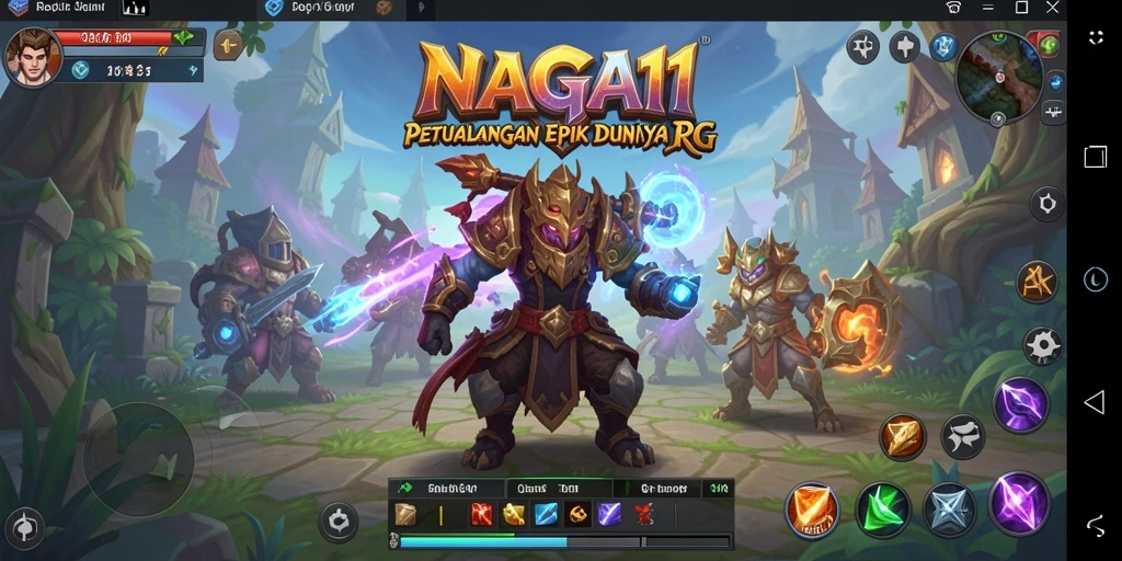 Tangkapan layar NAGA11 menampilkan pertempuran epik dalam dunia RPG yang luas.