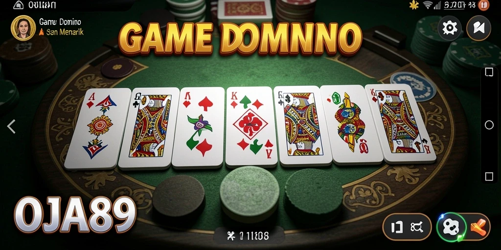 Screenshot gameplay OJA89 menampilkan aksi seru permainan domino.