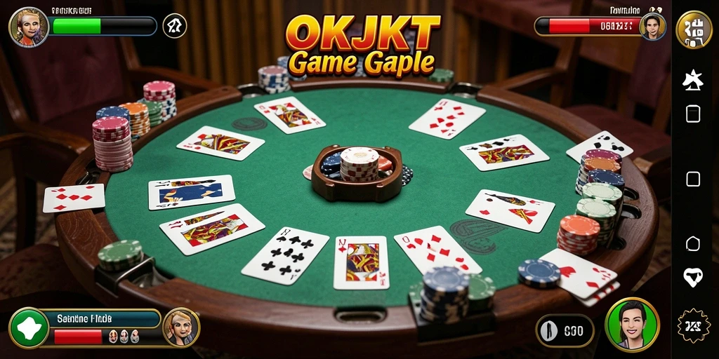 Tampilan gameplay seru dan interaktif di OKJKT.