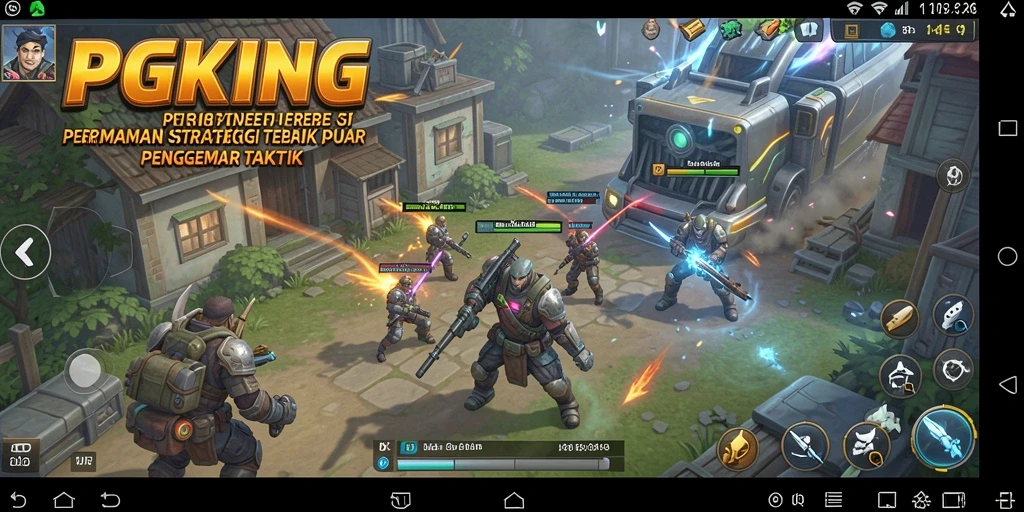 Tangkapan layar menampilkan pertempuran strategis yang epik dalam PGKING.