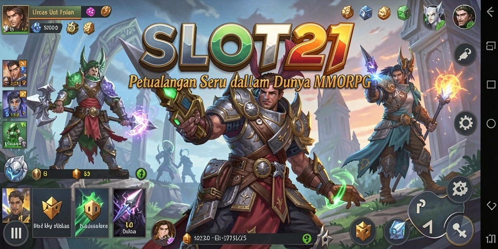 Tampilan utama gameplay SLOT21 dengan petualangan seru di dunia MMORPG.