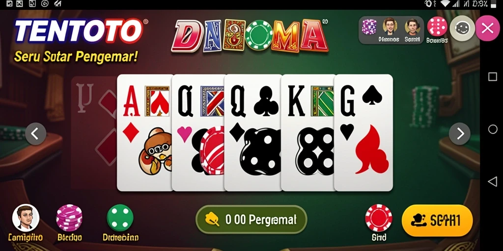 TENTOTO menunjukkan gameplay Domino yang seru dan interaktif.