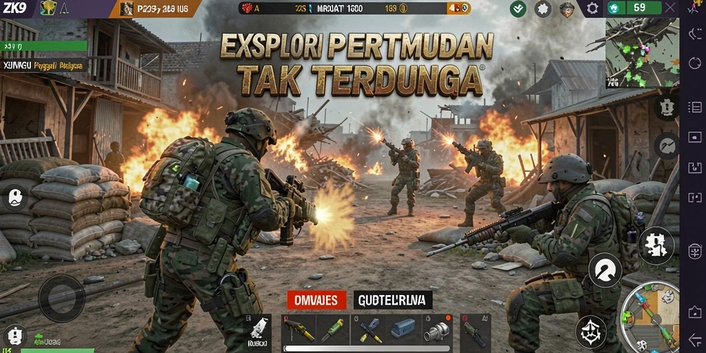 Gameplay ZK9 yang mendebarkan dengan aksi pertempuran tak terduga.